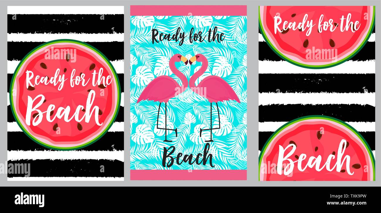 Beach towels design template. Vector Illustration Stock Vector Image