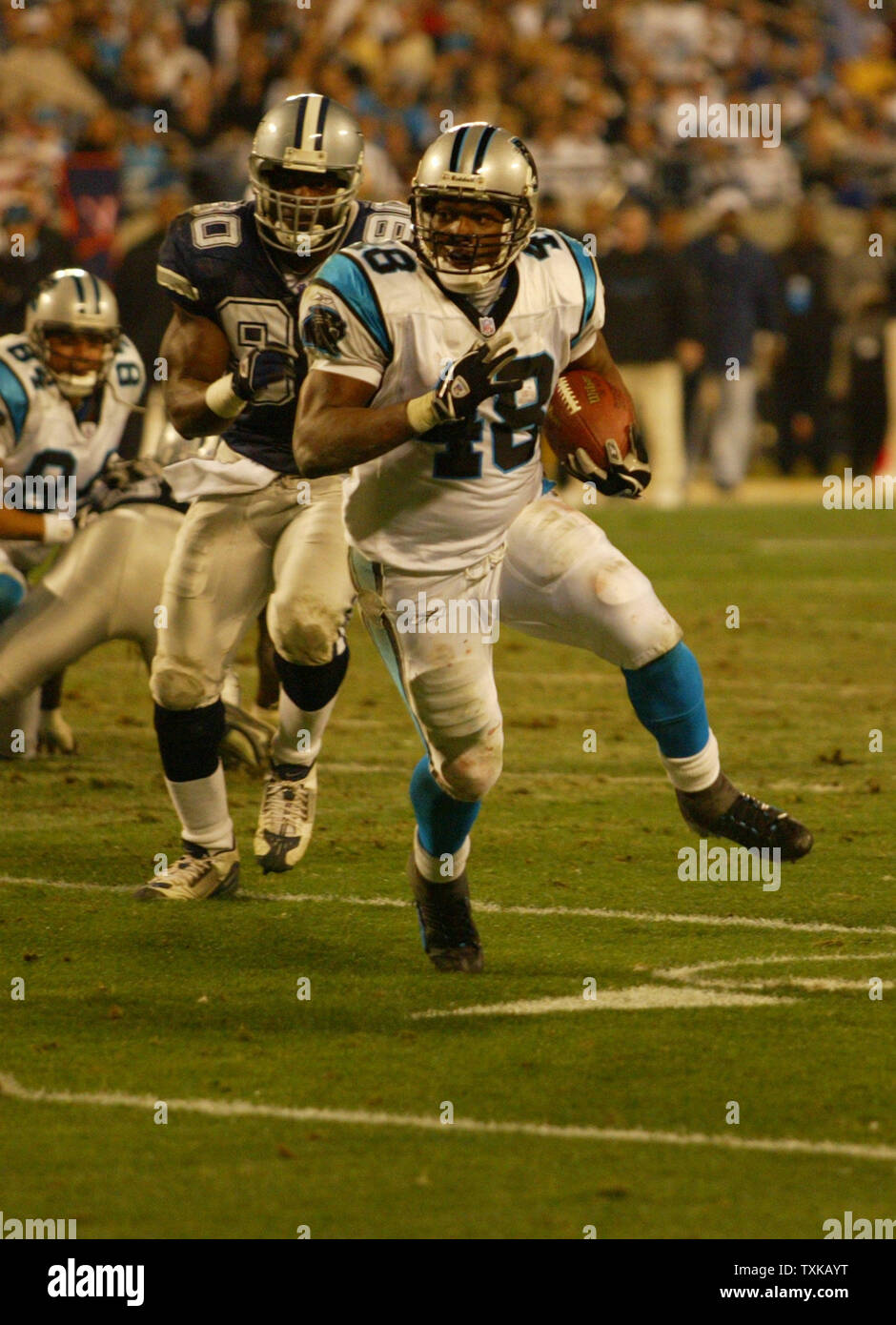 Carolina Panthers Running Back Stephen Davis 48 Breaks Open On His Way To A Touchdown Against