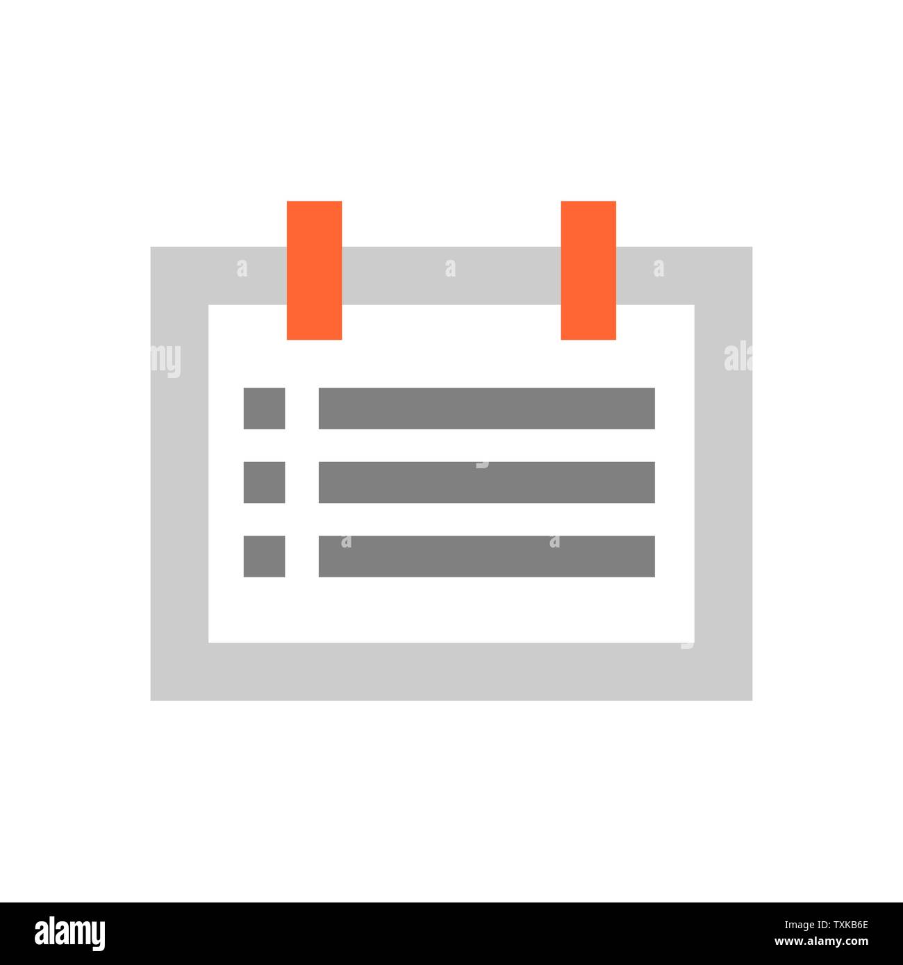 Flat calendar Icon. Flat vector illustration for web. Stock Vector