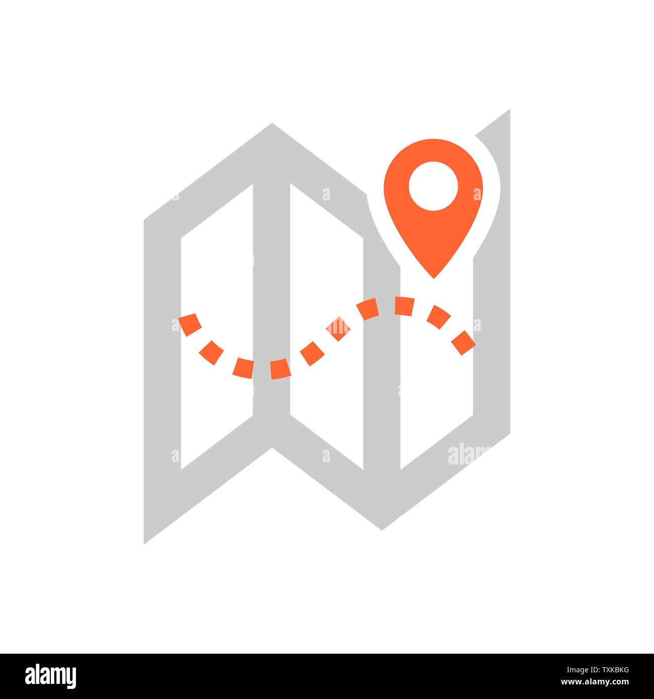 Map Pin icon. Flat vector illustration for web design or mobile concept Stock Vector
