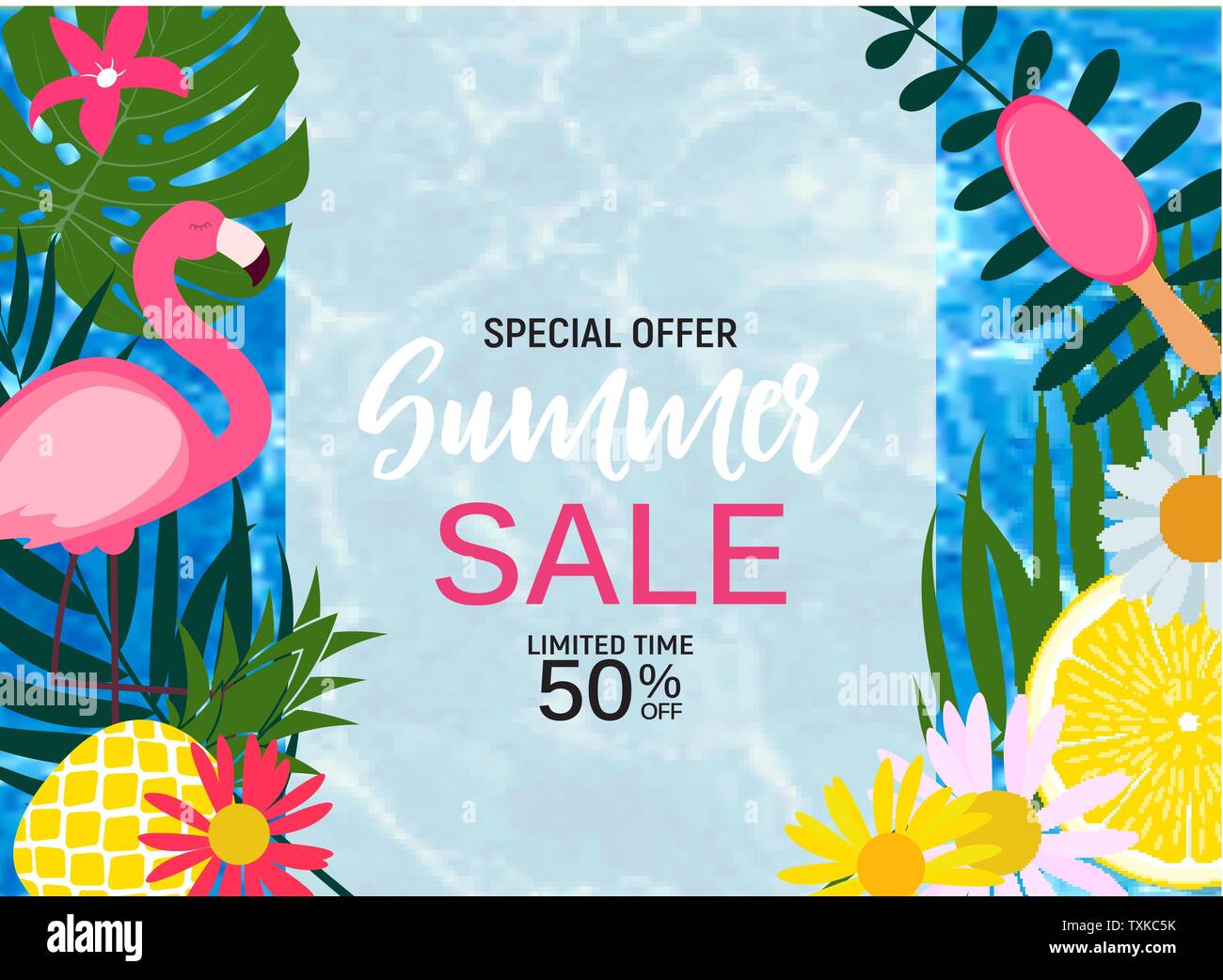 Abstract Summer Sale Background. Vector Illustration Stock Vector Image ...
