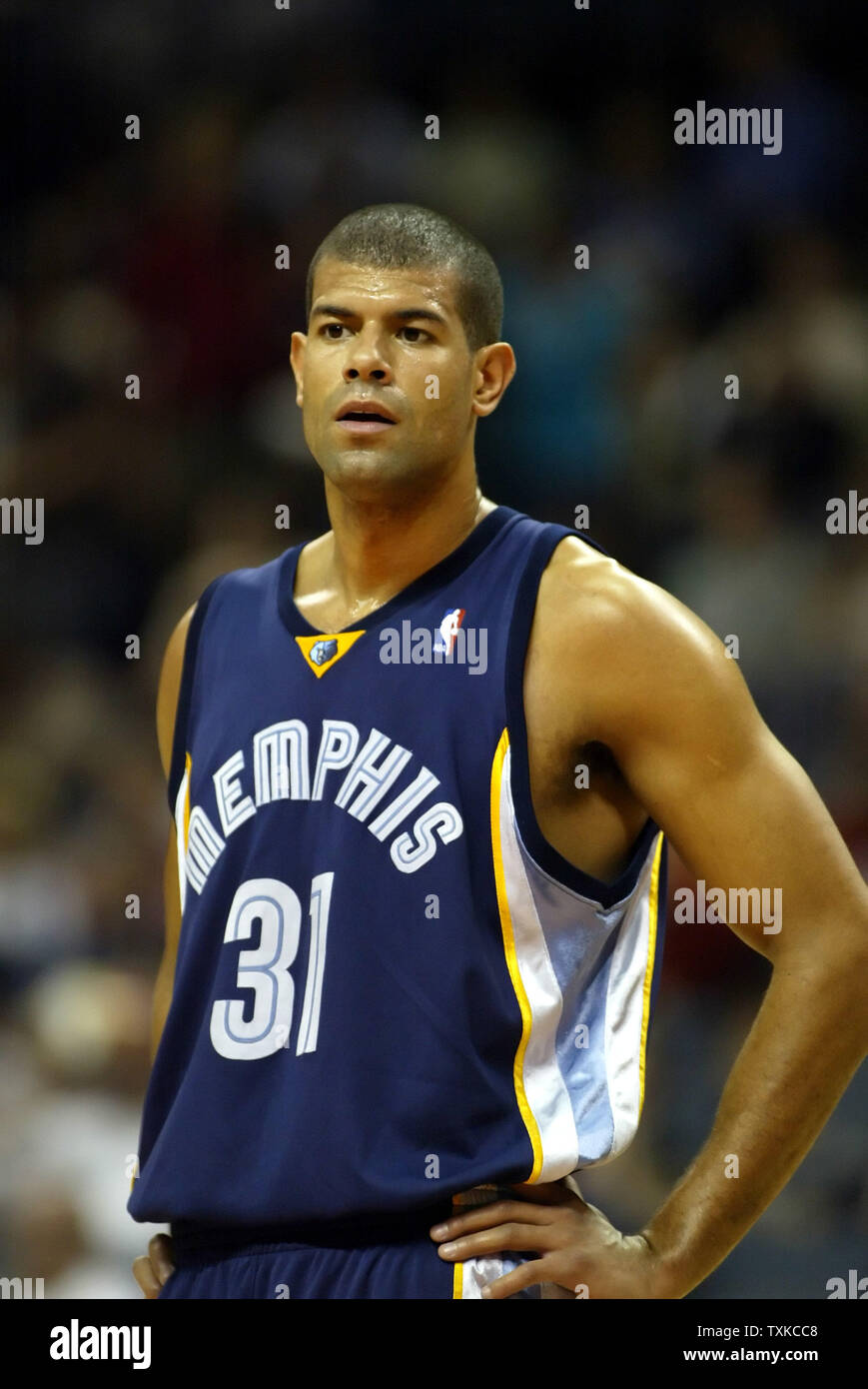 Memphis Grizzlies forward Shane Battier catches his breath