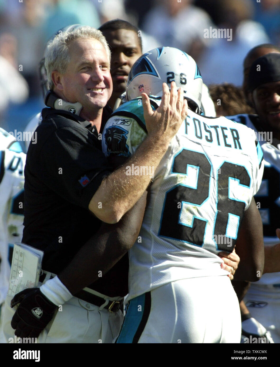 Carolina Panthers coach John Fox reacts to a call in the first half of an  NFL football game against the Cincinnati Bengals in Charlotte, N.C.,  Sunday, Sept. 26, 2010. (AP Photo/Chuck Burton