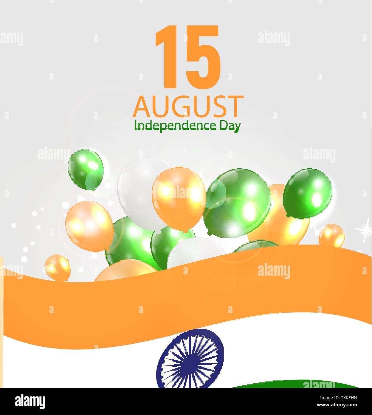 15th August India Independence Day celebration background. Vector ...