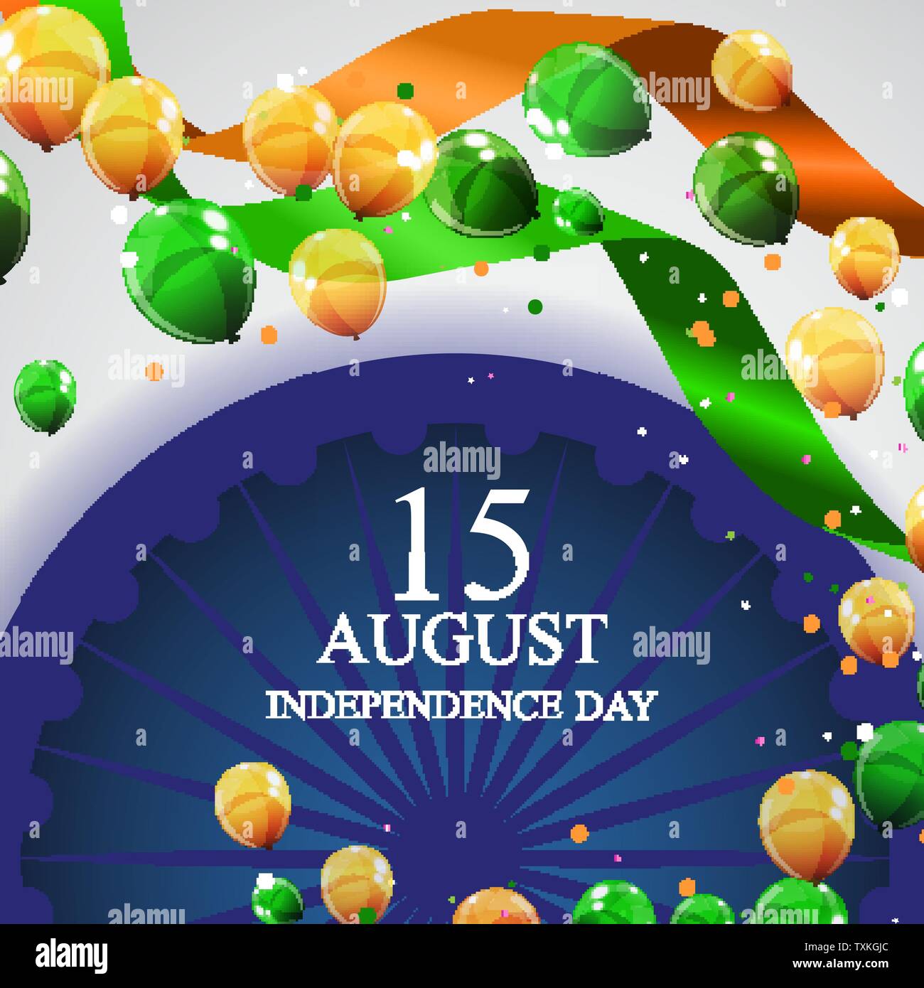 15th August India Independence Day celebration background. Vector ...
