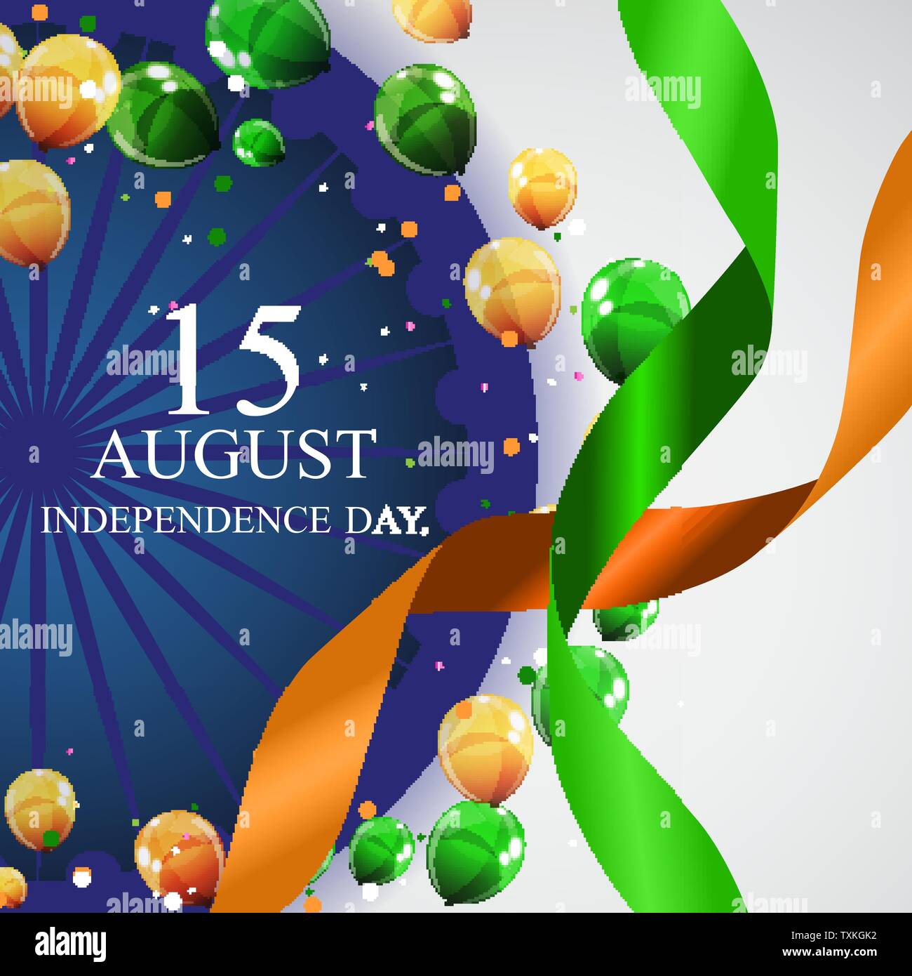 15th August India Independence Day celebration background. Vector ...