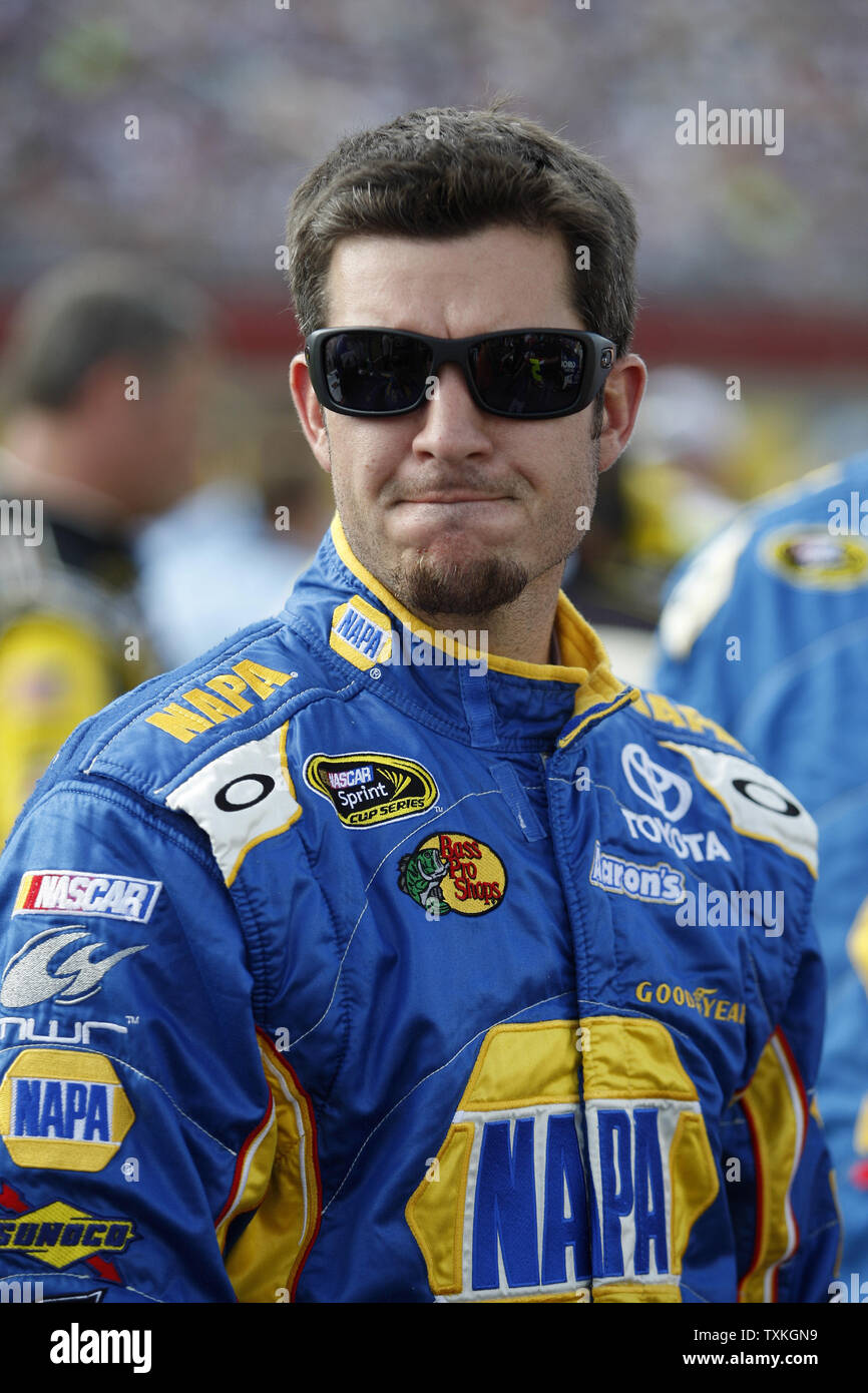 Race car driver Martin Truex Jr. on pit road before the NASCAR Coca