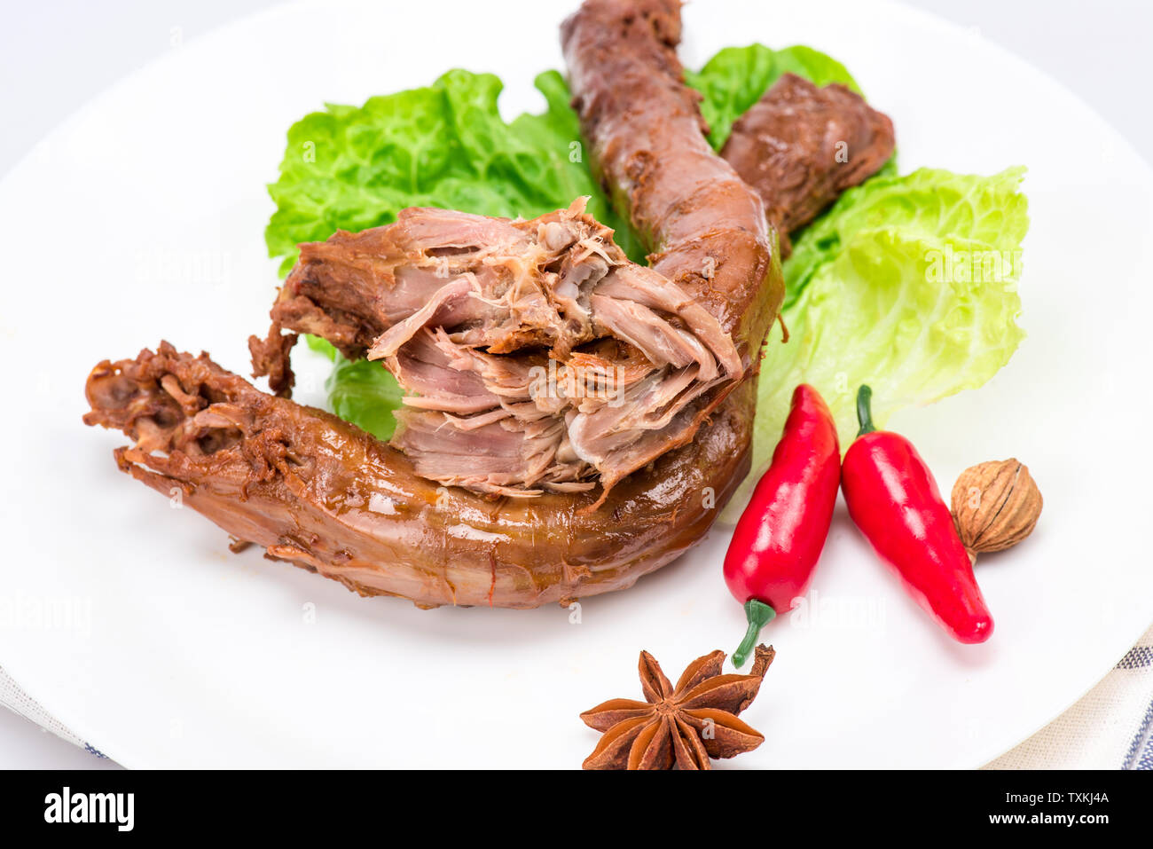Spicy duck neck Stock Photo - Alamy