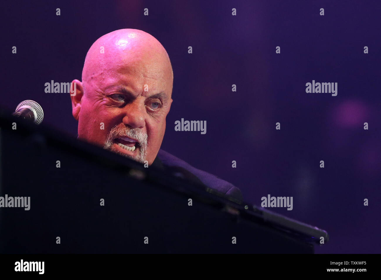 Billy Joel performs a concert at Progressive Field in Cleveland, Ohio