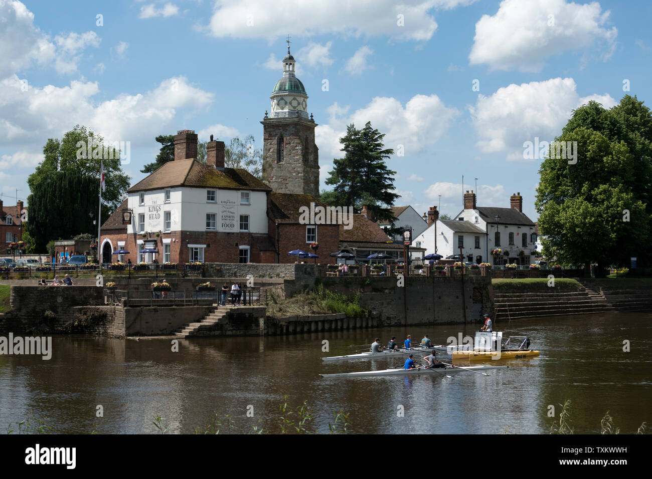 Upton upon Severn seen across the River Severn, Worcestershire, England, UK Stock Photo Alamy