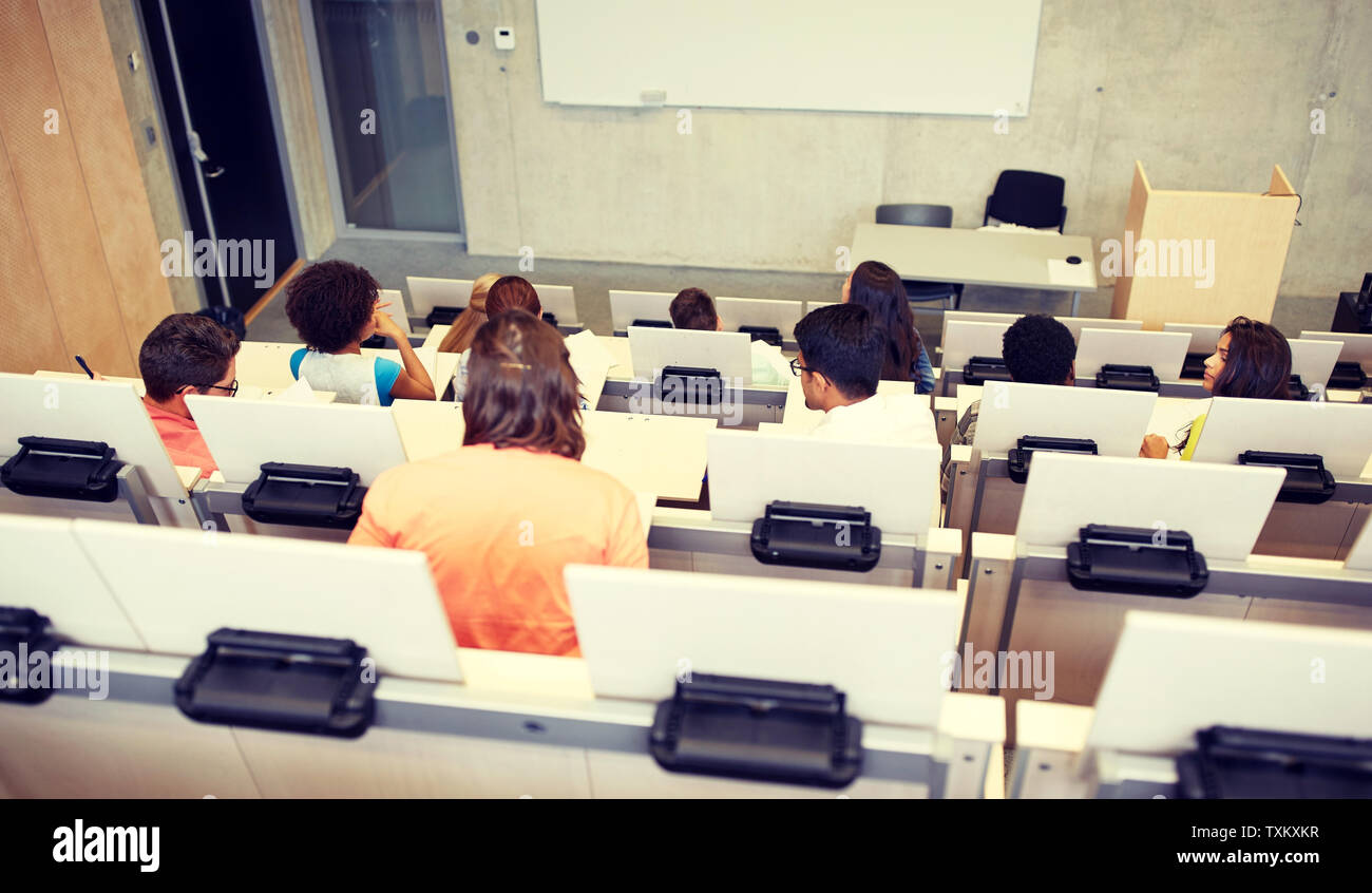 international students at university lecture hall Stock Photo - Alamy image.