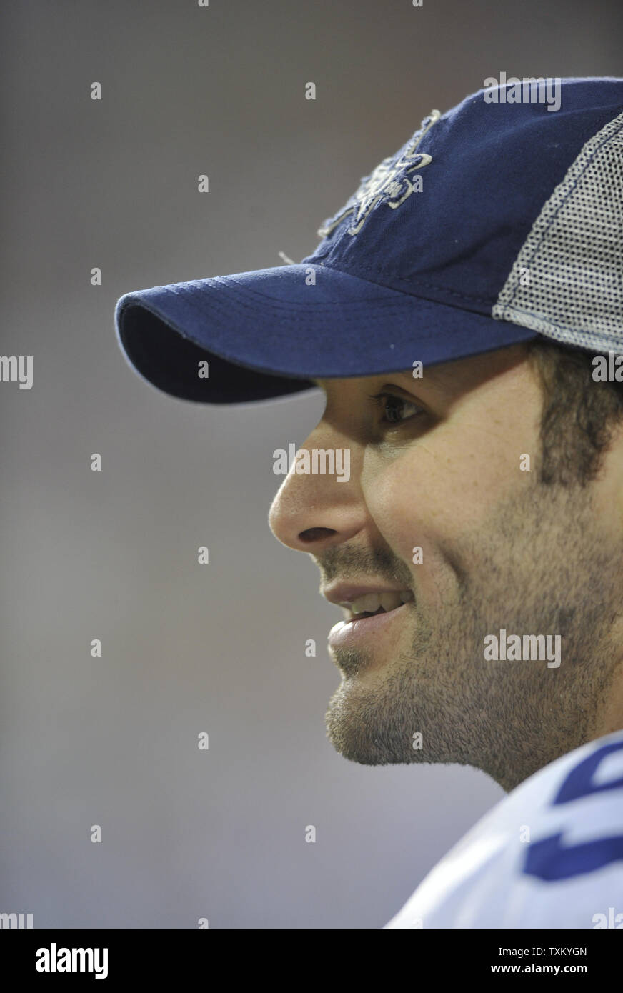 Dallas Cowboys quarterback Tony Romo during the Pro Football Hall of Fame game on August 8, 2010