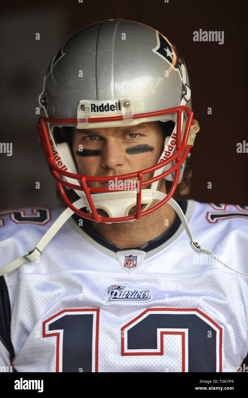 New England Patriots quarterback Tom Brady stands in the tunnel before a game against the Cleveland Browns on November 07, 2010 in Cleveland. UPI / David Richard Stock Photo