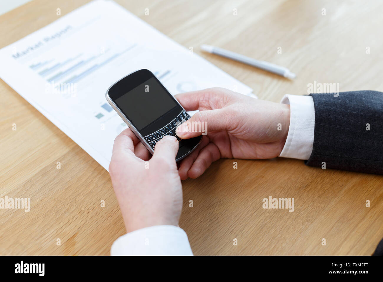 Comment financial reports Stock Photo