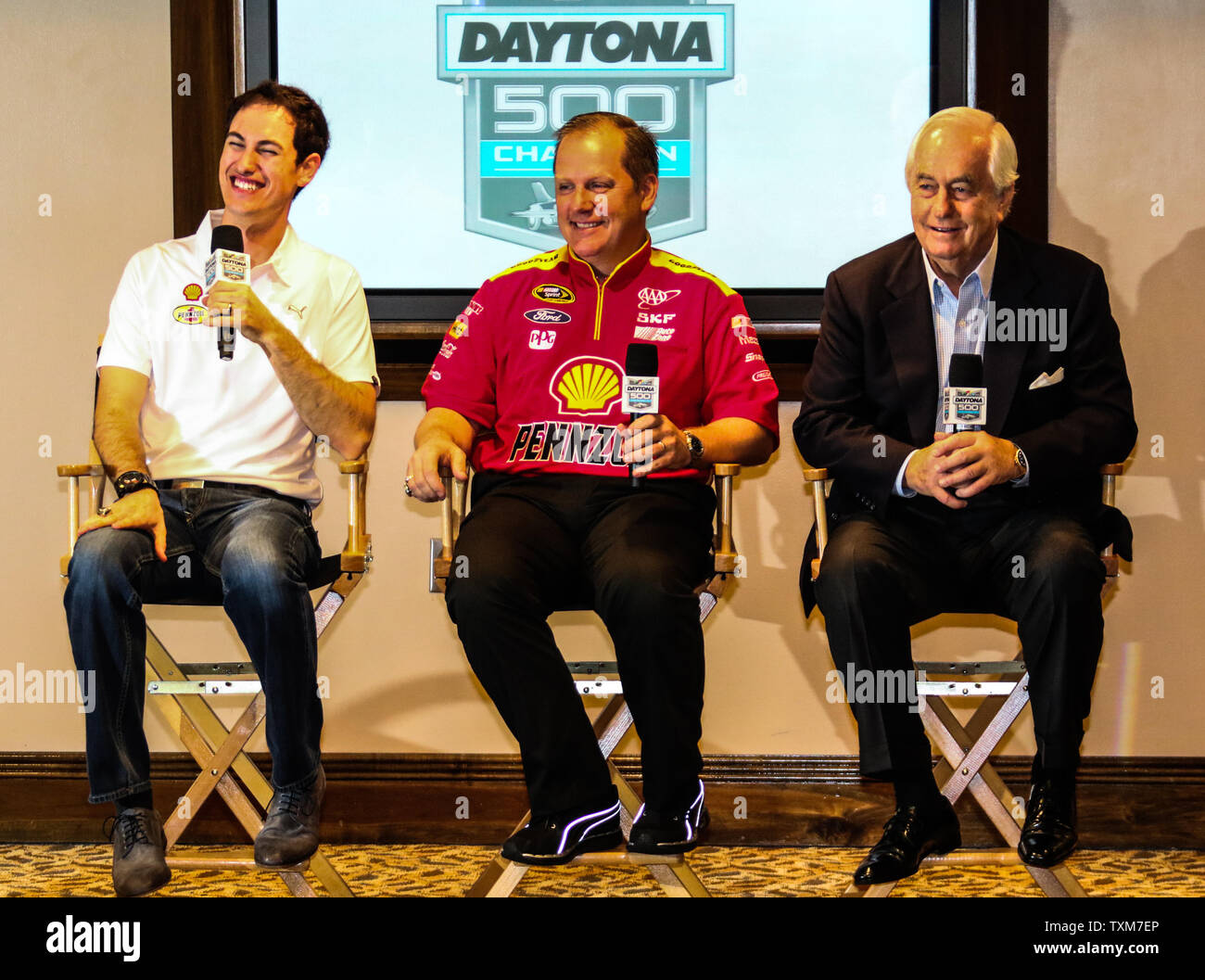Joey Logano, winner of the 57th Daytona 500, Crew Chief Todd Gordon