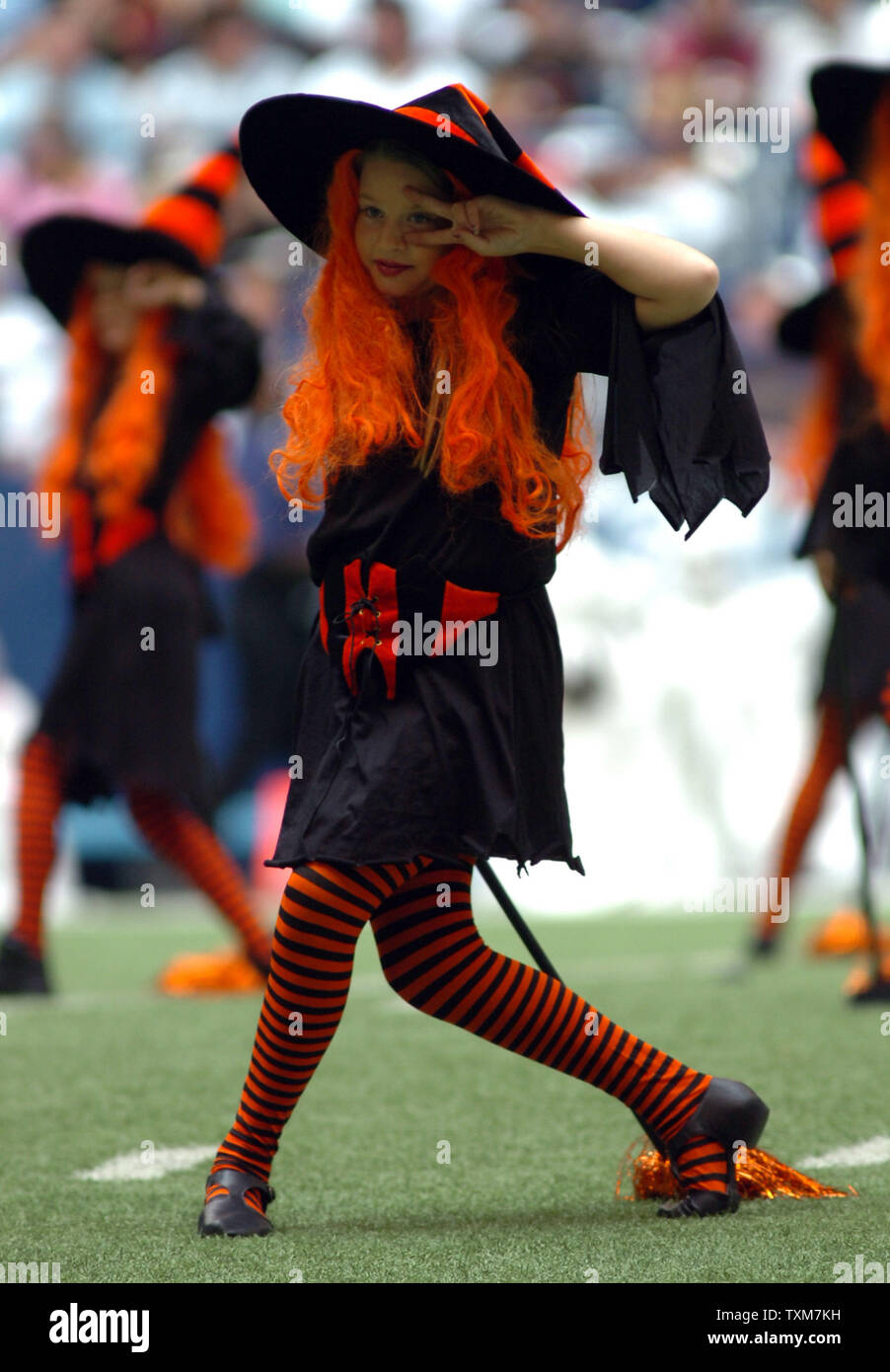 Dallas Cowboys cheerleaders perfome their annual Halloween halftime show  during the Cowboys-New York Giants game at Cowboys Stadium in Arlington,  Texas on October 28, 2012. UPI/Ian Halperin Stock Photo - Alamy