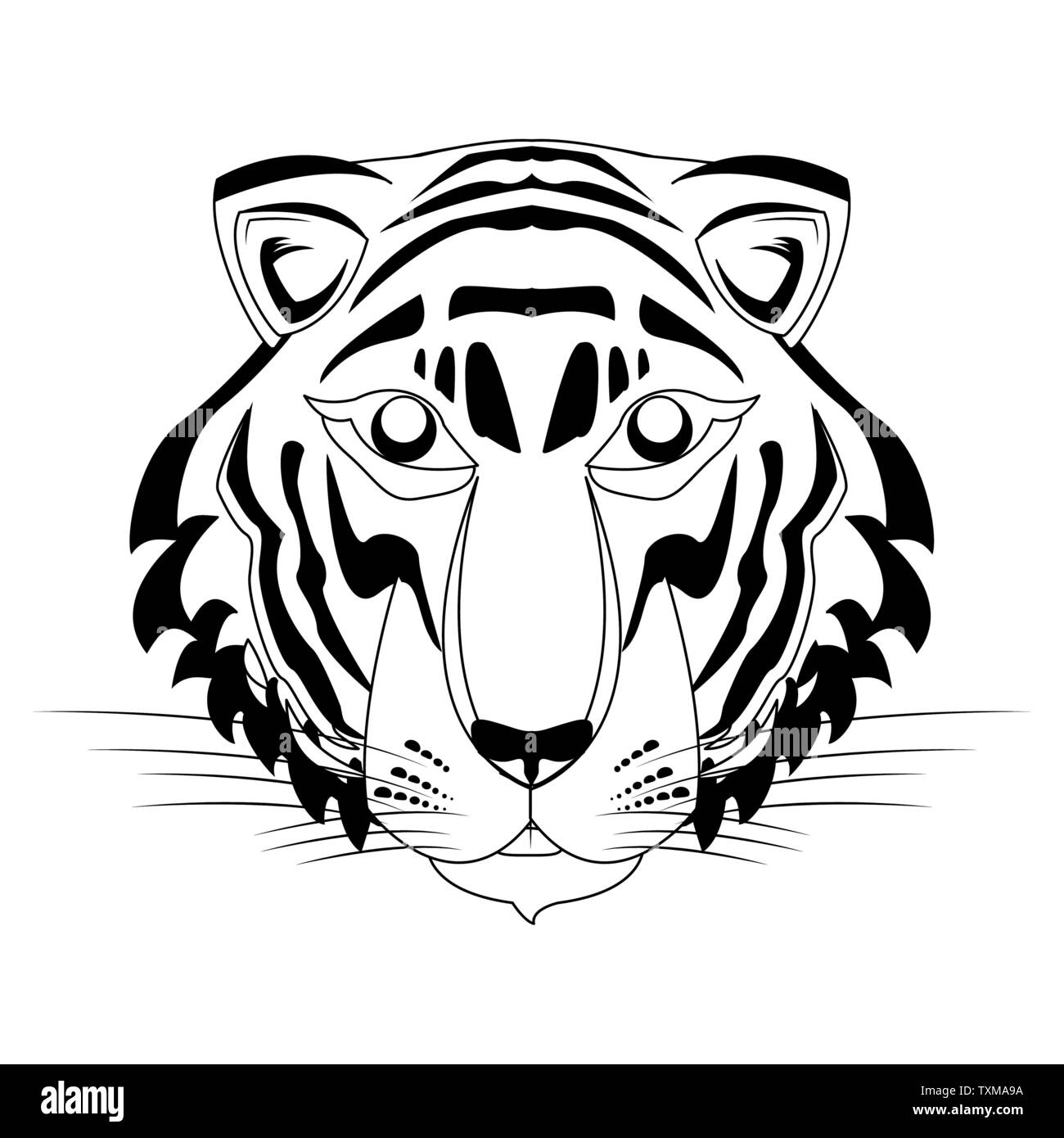 White tiger in forest india Stock Vector Images - Alamy