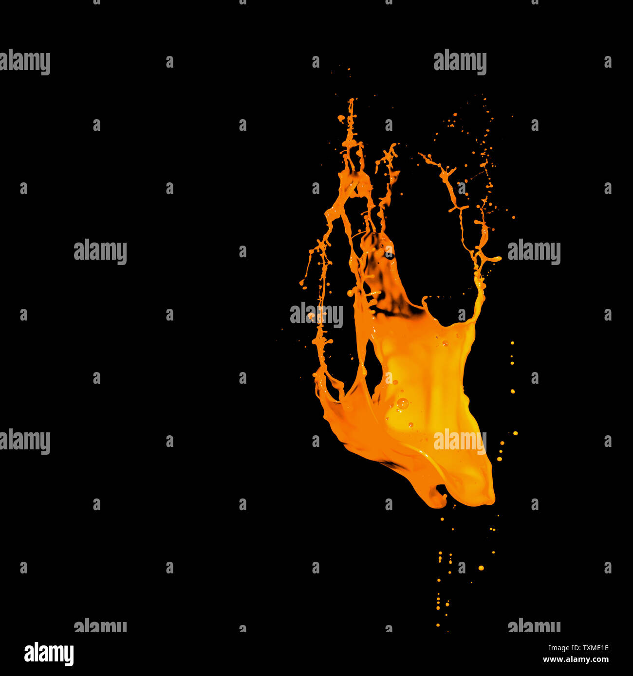 isolated orange water splash on background Stock Photo Alamy