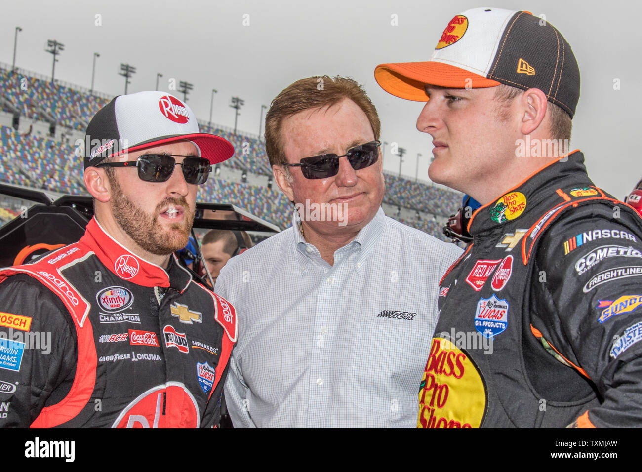 Brothers Austin (left) and Ty Dillon (right) await qualifying with
