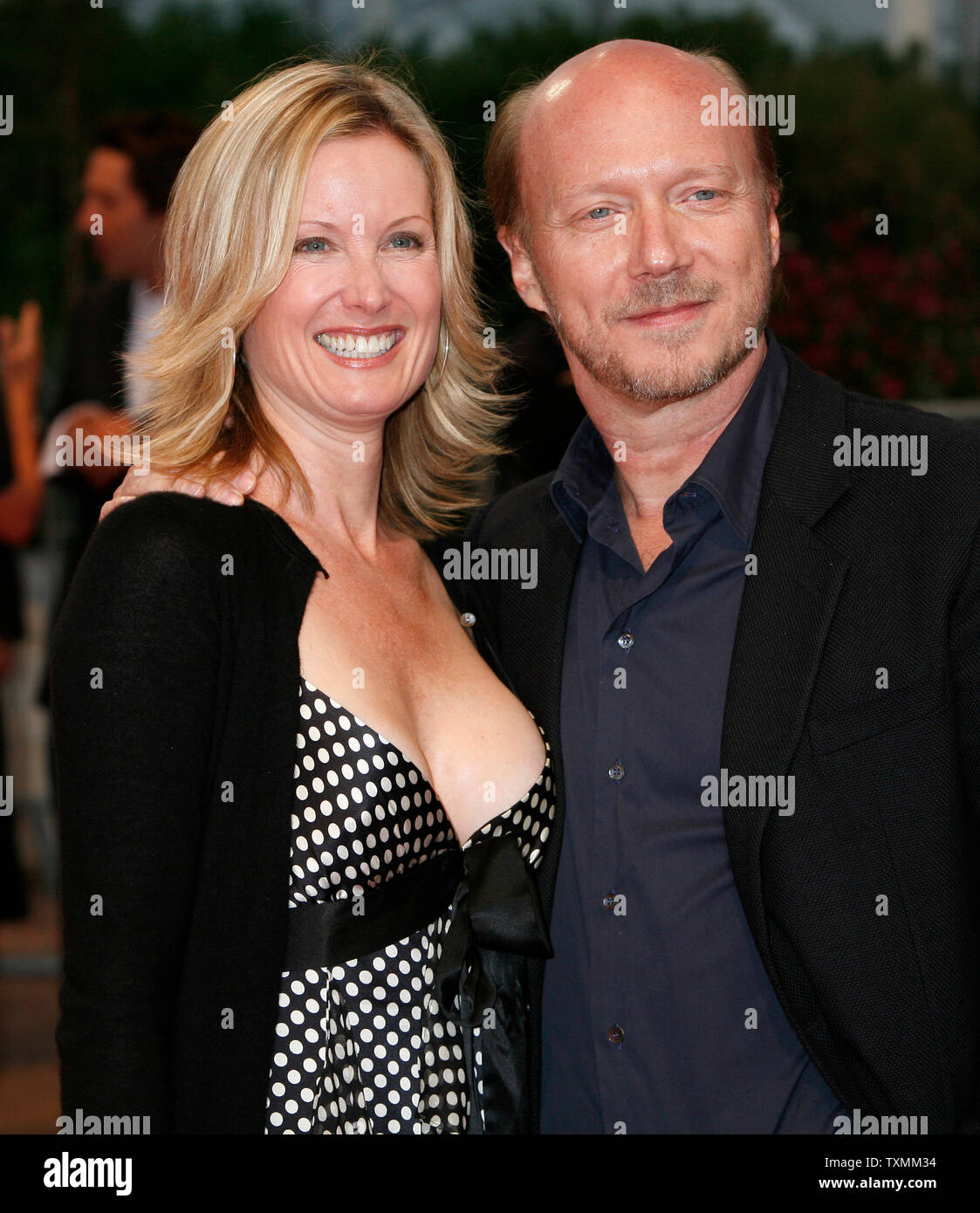 Director Paul Haggis and his wife Deborah Rennard arrive on the red carpet  at the 33rd American Film Festival of Deauville in Deauville, France on  September 4, 2007. Haggis is at the