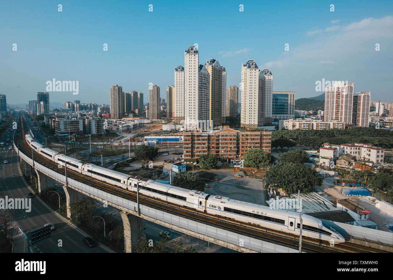 The city rules cross the Qianshan of Zhuhai Stock Photo