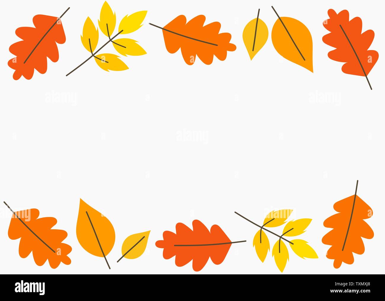 Autumn leaves frame background. Vector illustration Stock Vector Image ...