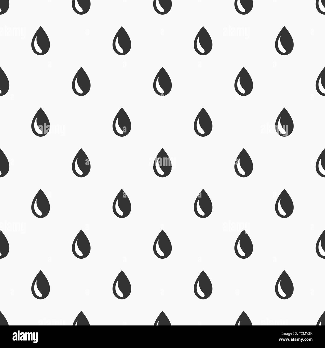 Black and white rain drops pattern. Vector illustration Stock Vector ...