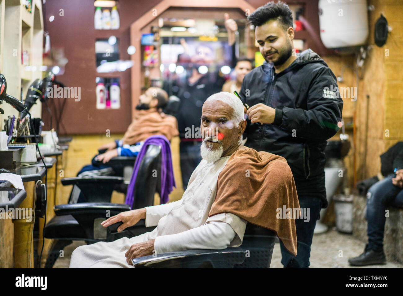 Hairdresser in the Amman, Jordan Stock Photo Alamy