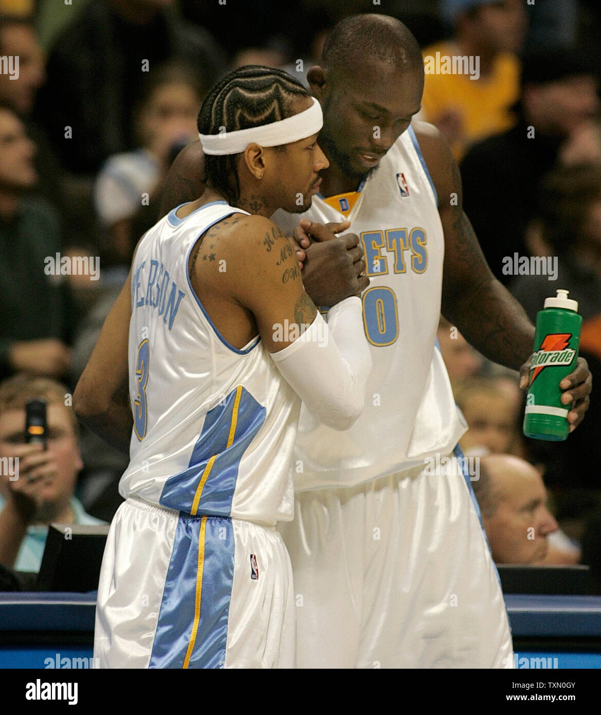 Denver nuggets allen iverson teammate hi-res stock photography and images -  Alamy