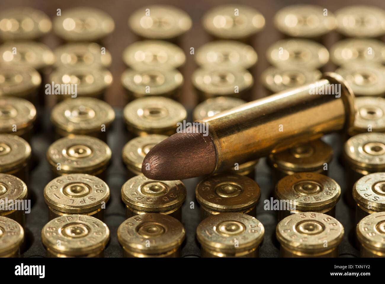 Bullets and brass casings Stock Photo - Alamy