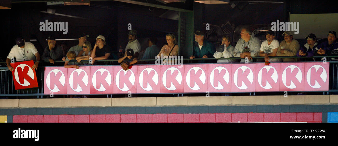 Colorado Rockies Fans Display Strikeout Signs In Deep Center Field