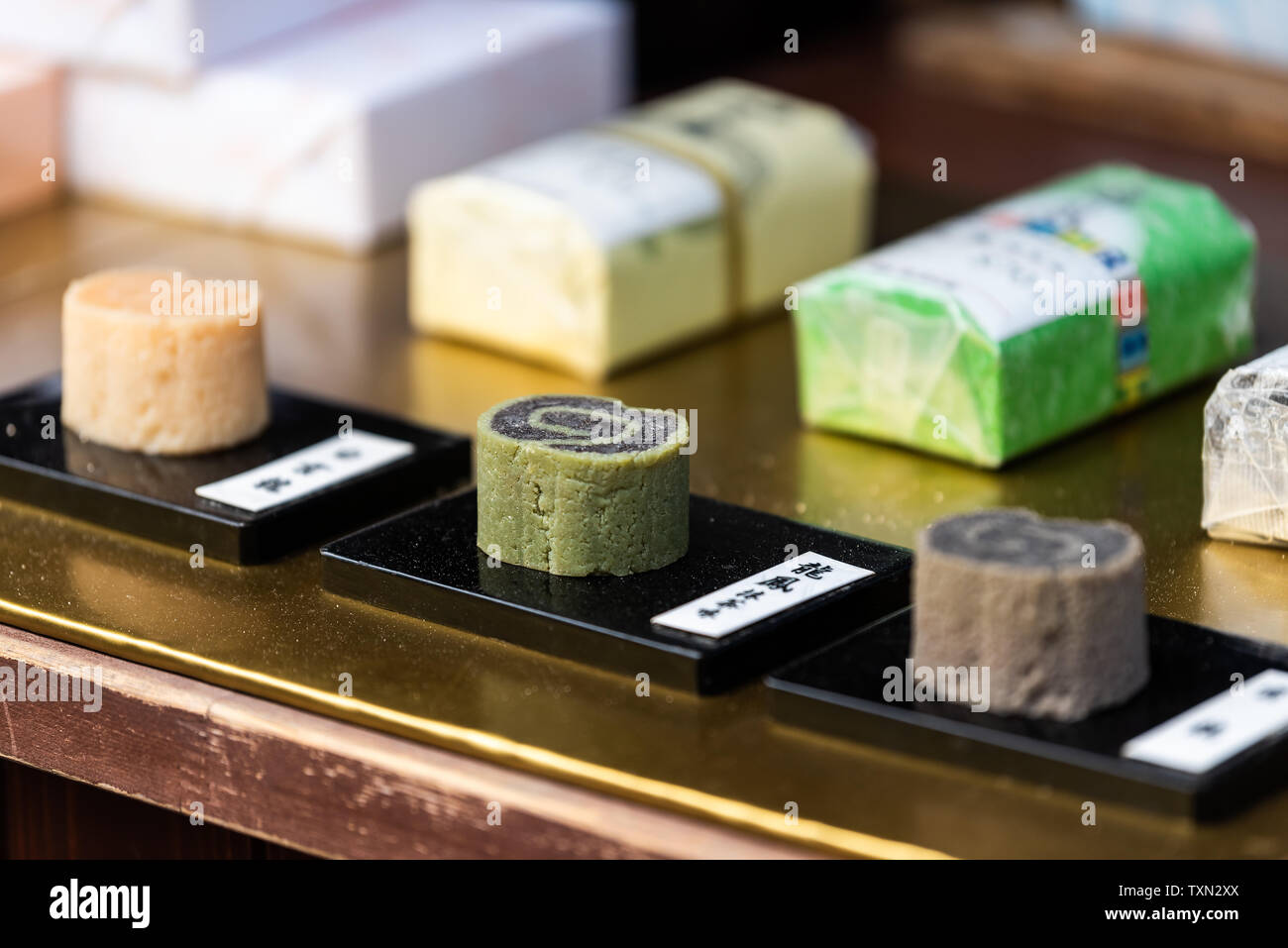 Kyoto, Japan April 10, 2019 Kinkakuji temple or Golden Pavilion, Rokuonji zen buddhist temple