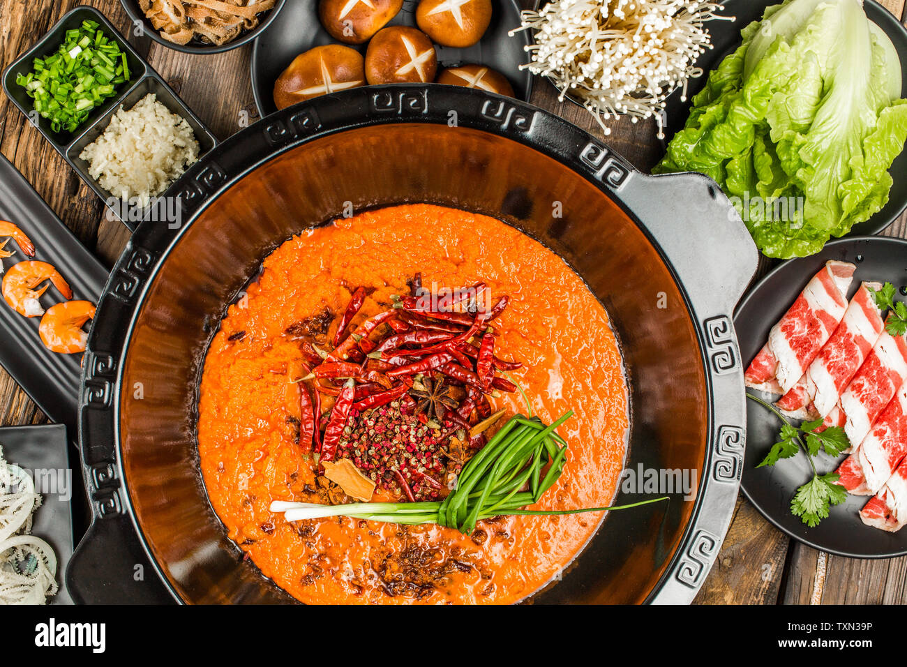 spicy hot pot Stock Photo Alamy