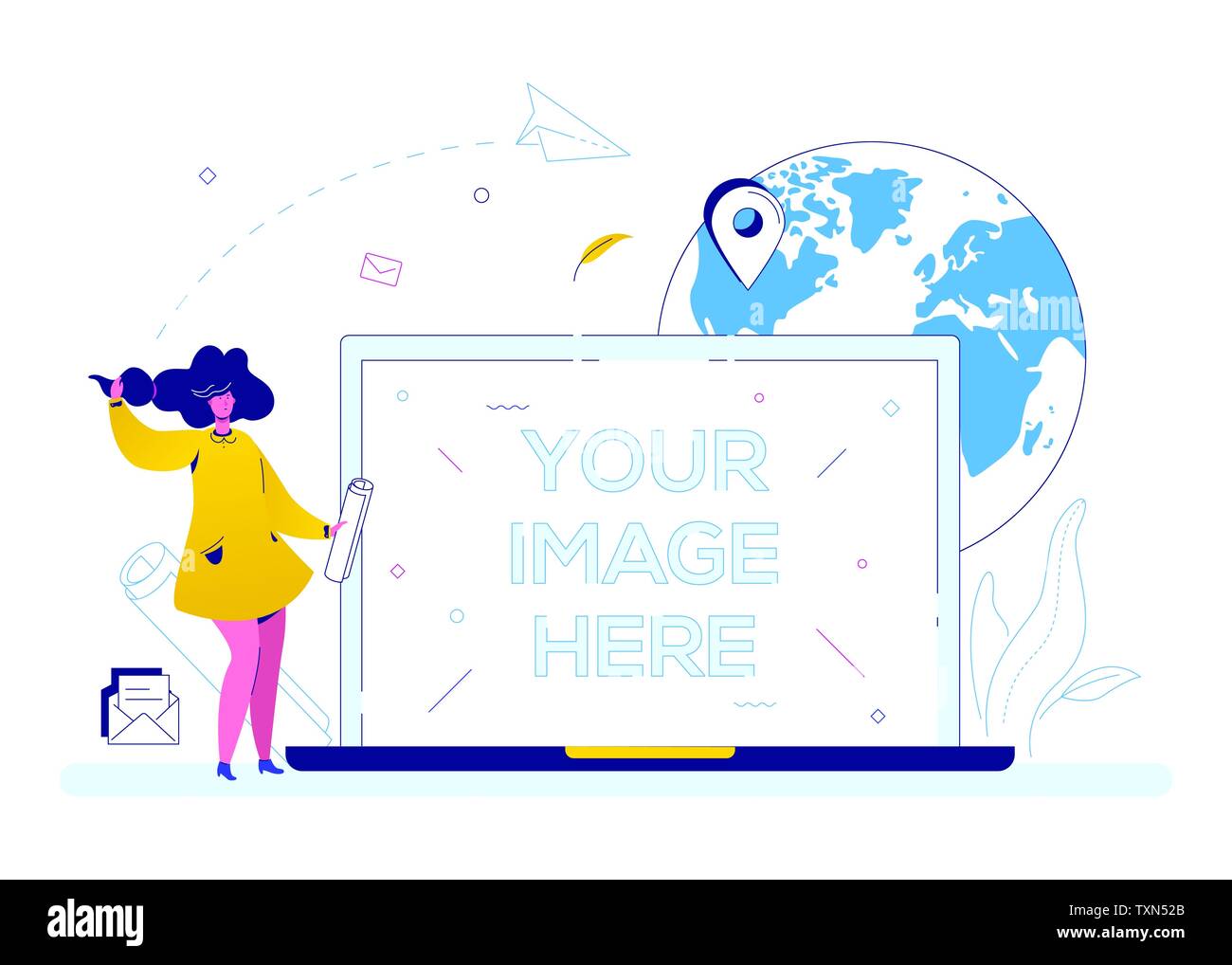 Global business - modern flat design style illustration Stock Vector ...