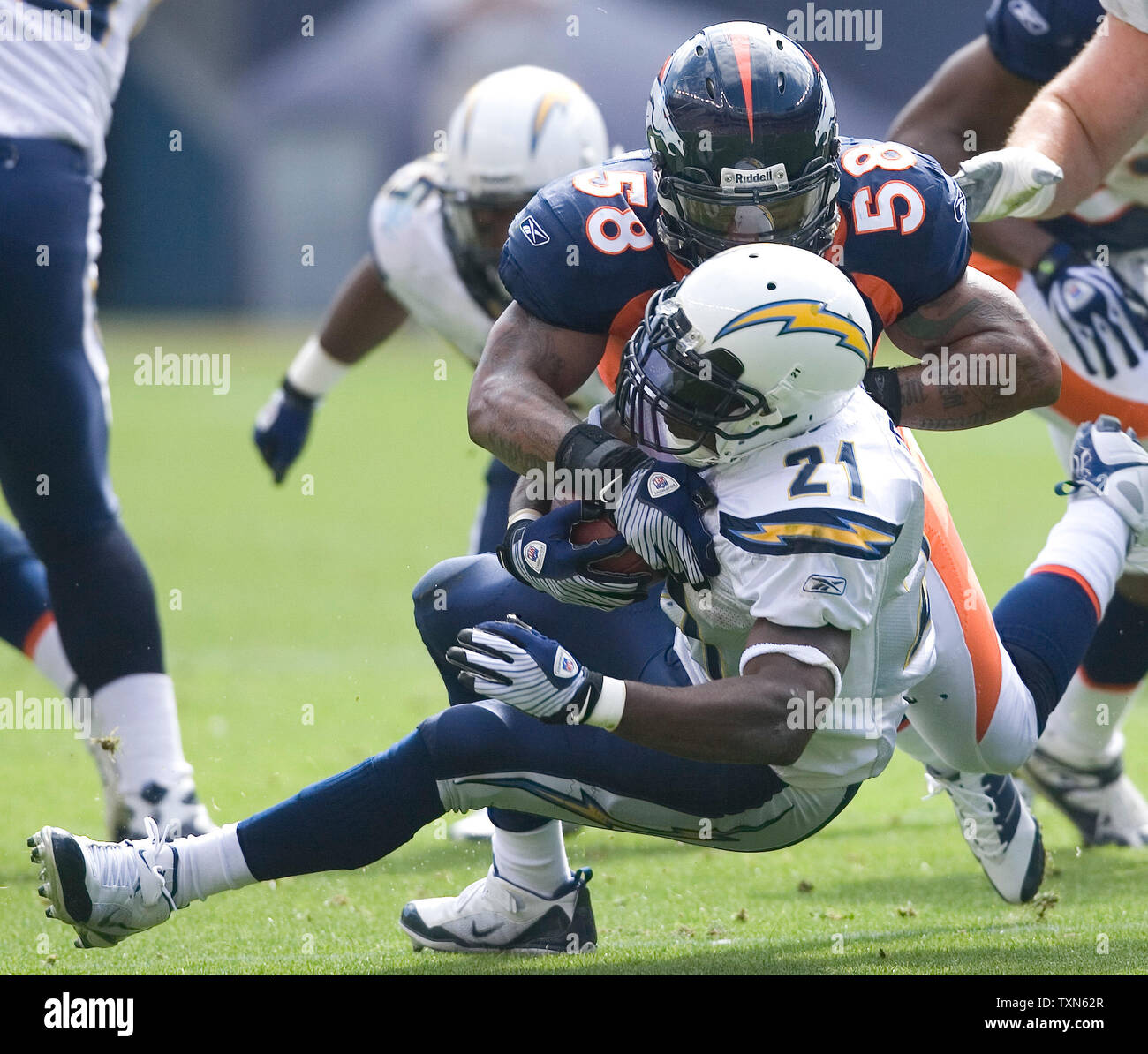 25 October 2009: Chiefs defensive back Brandon Flowers on the sidelines.  The San Diego Chargers defeated