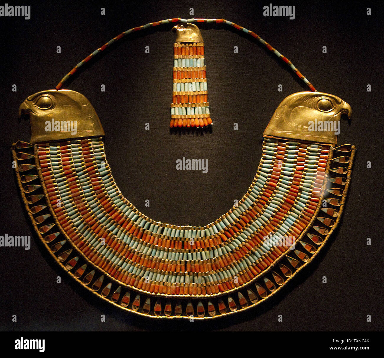 The Broad Collar Of Ahhotep Stands On Display At The King Tut Traveling