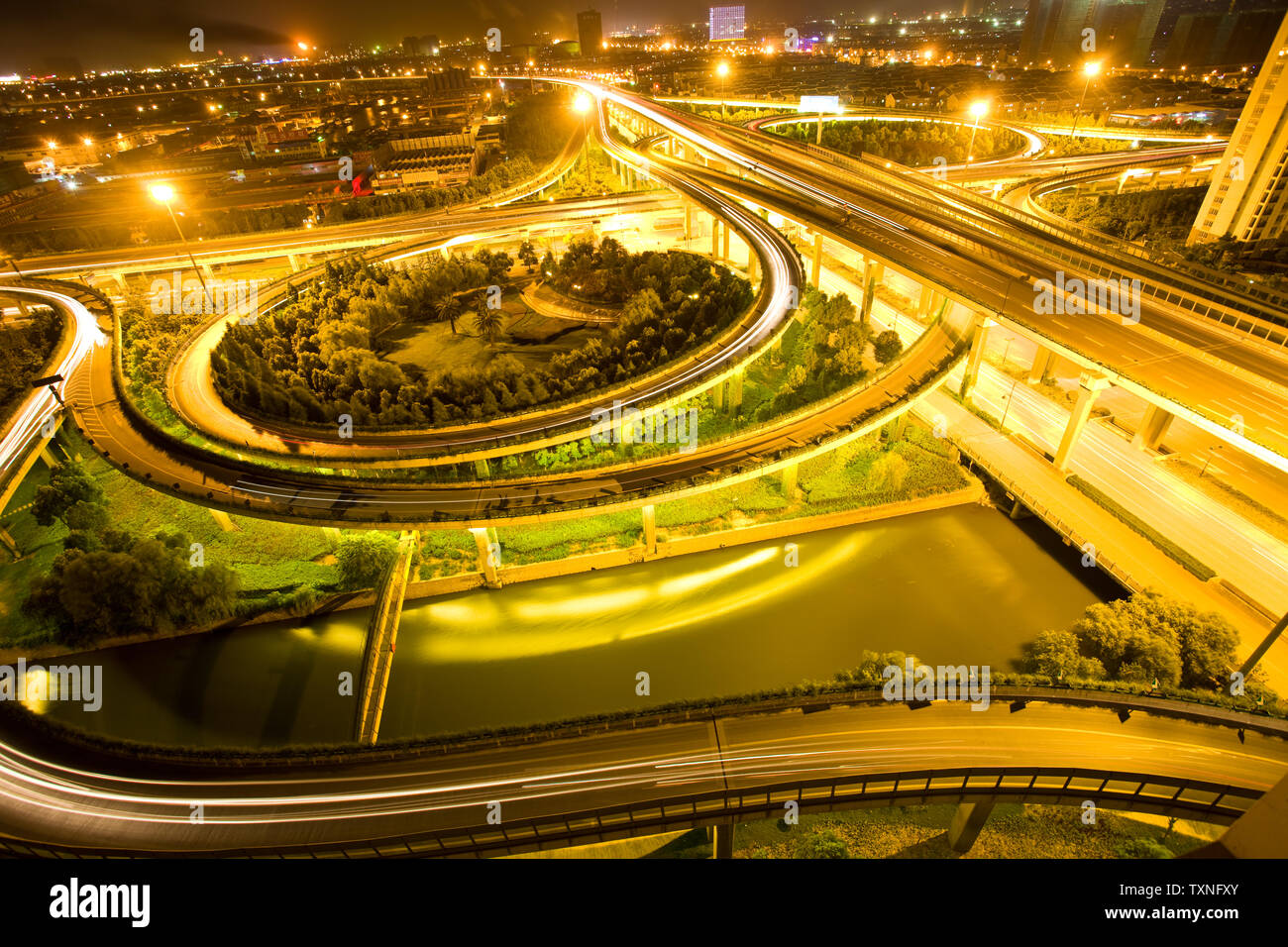 Traffic on junction Stock Photo Alamy