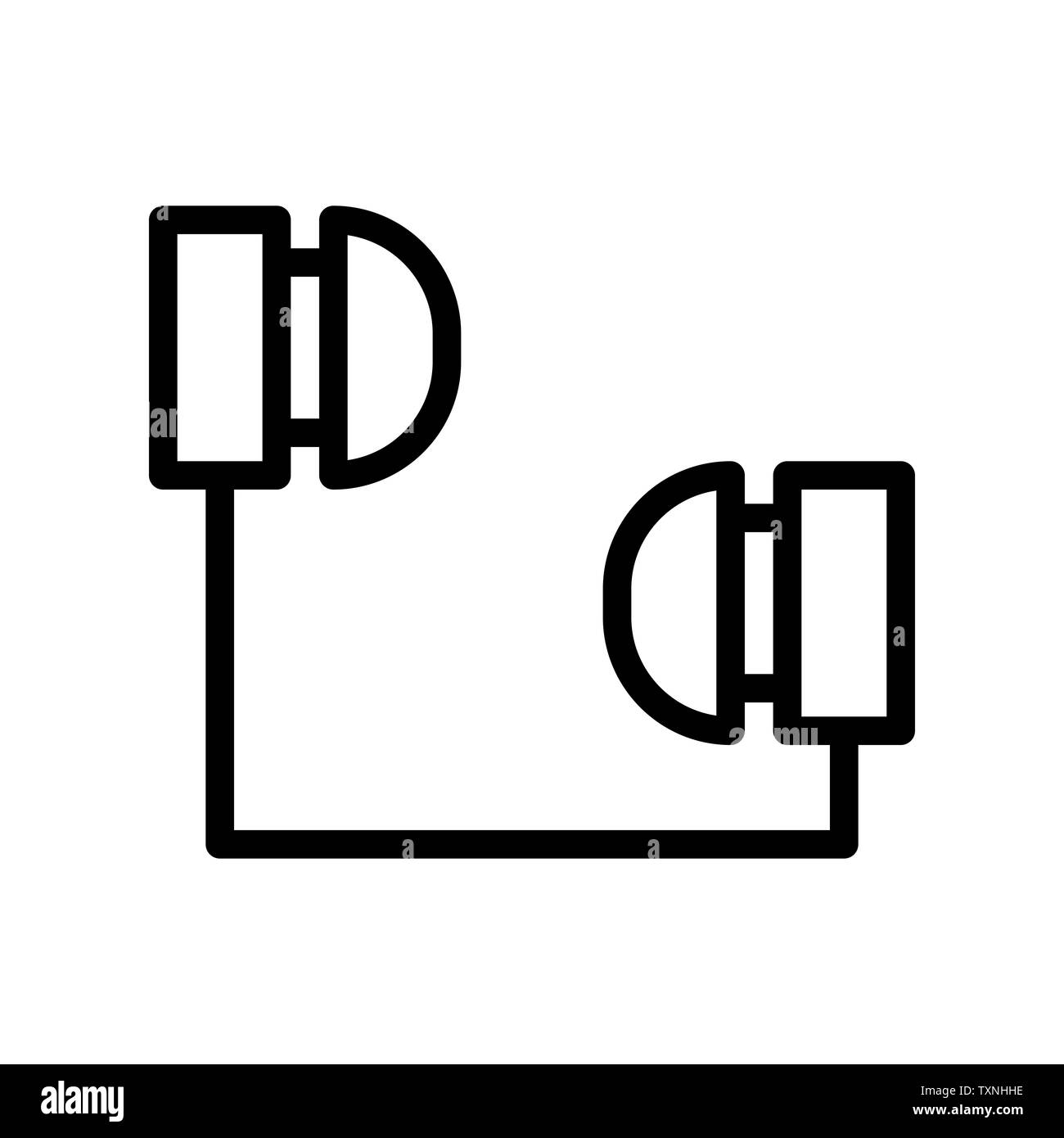 Headphone headphone logo headset icon Black and White Stock Photos ...