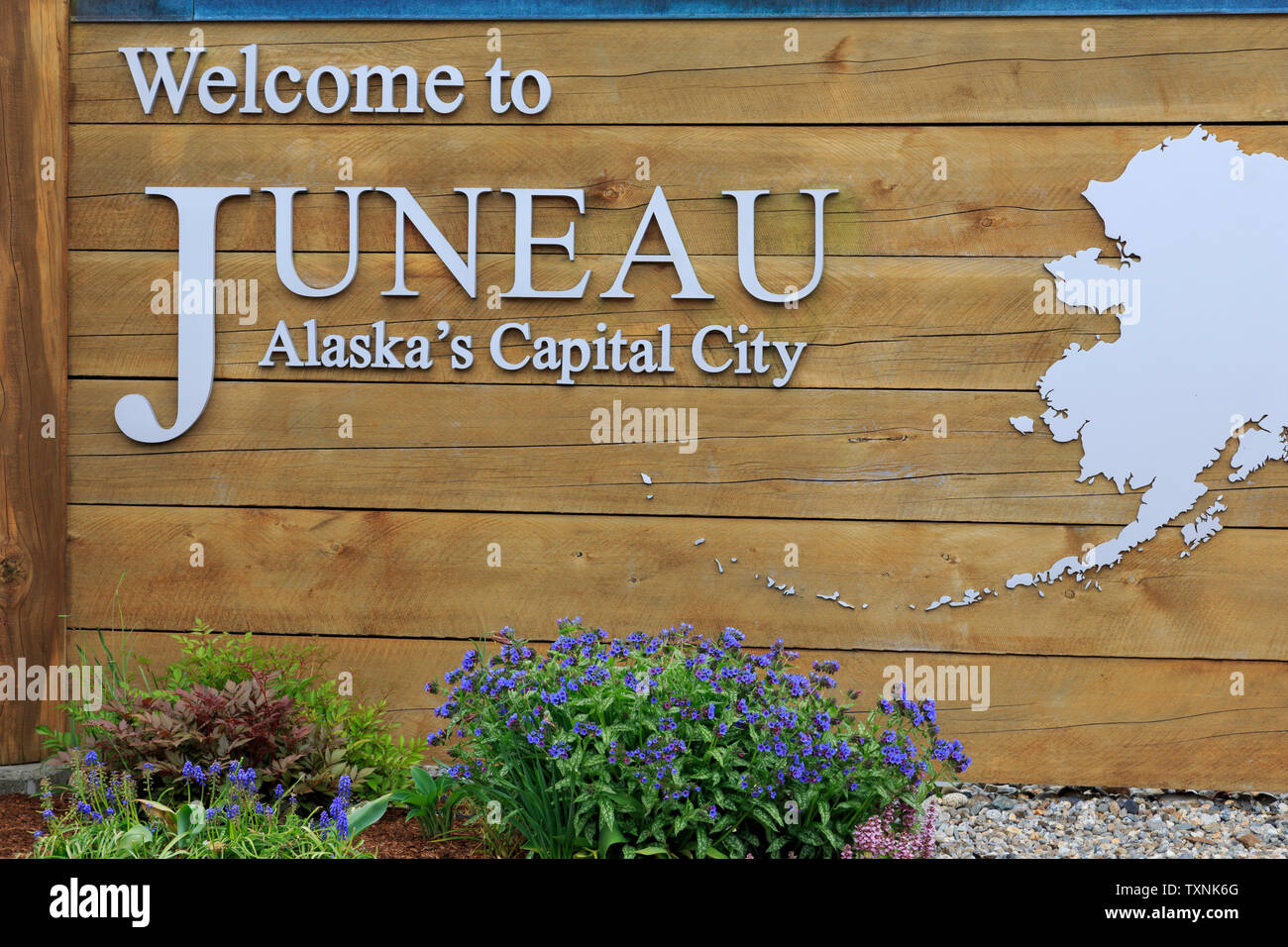 Visitor center juneau alaska usa stock photo alamy