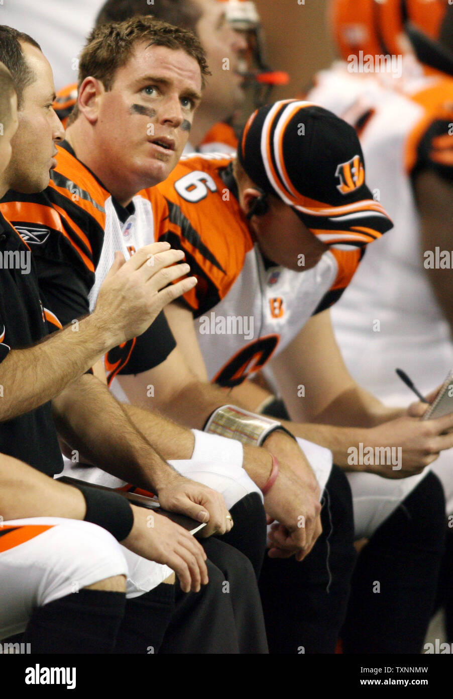 Baltimore Ravens' quarterback Kyle Boller warms-up prior to the Ravens game  against the Cleveland Browns, at M & T Bank Stadium in Baltimore, Maryland  on December 17 2006. (UPI Photo/Kevin Dietsch Stock