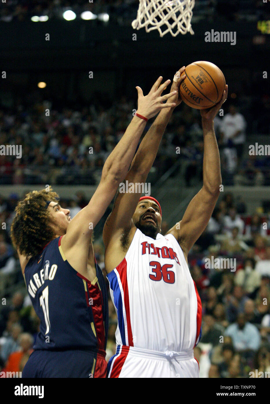 Brazen sharpshooter Rasheed Wallace was final piece on Pistons last NBA  championship team - Vintage Detroit Collection