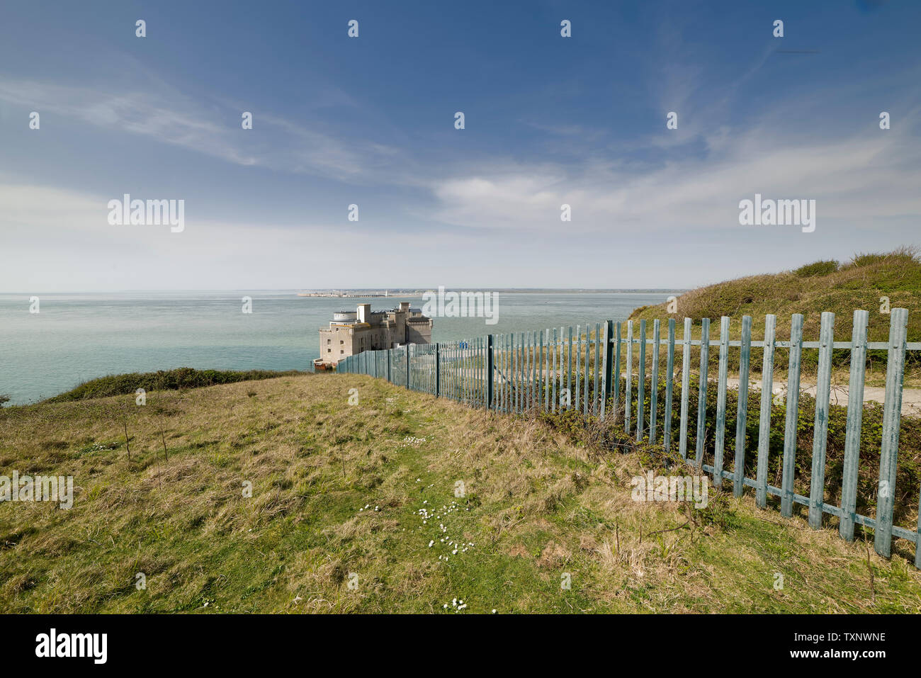 Isle of Wight and the western Solent Stock Photo Alamy