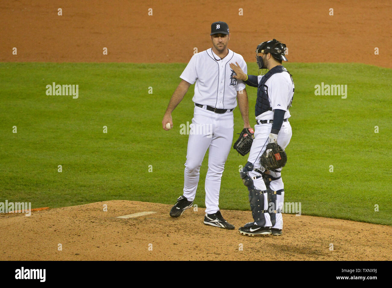 Detroit tigers justin verlander celebrates hi-res stock photography and  images - Alamy