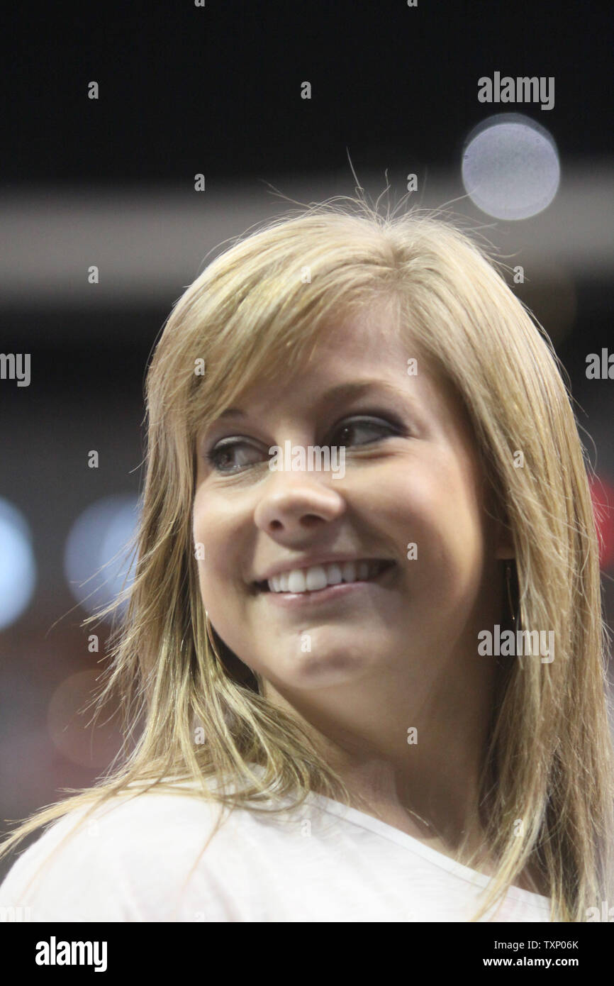 Olympic gold medal winner Shawn Johnson makes an appearance during the