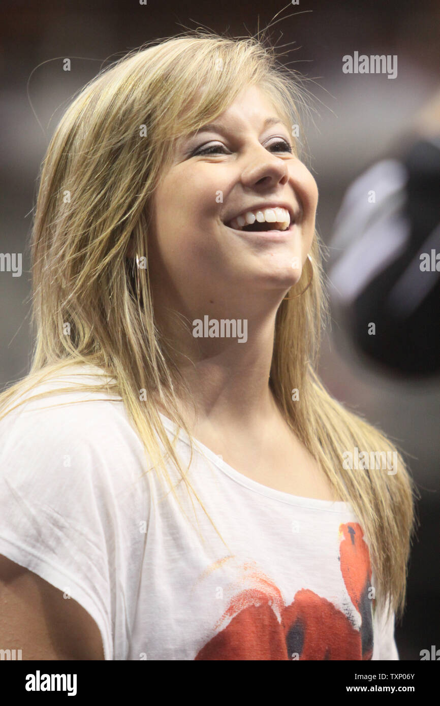 Olympic gold medal winner Shawn Johnson makes an appearance during the