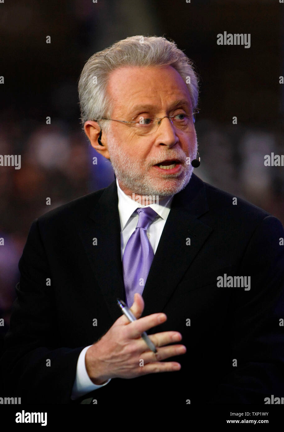 The "CNN Situation Room" anchor Wolf Blitzer speaks during a broadcast