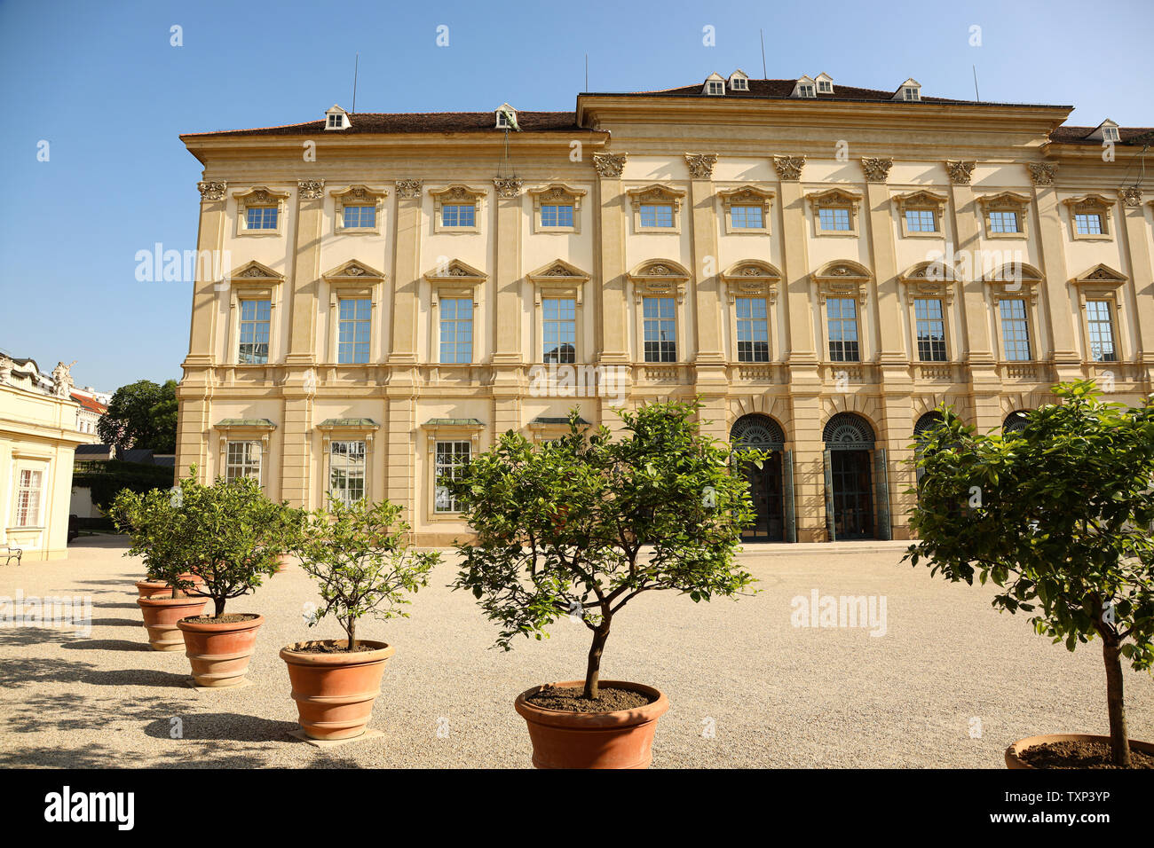 Front view of Palais Liechtenstein in Vienna Stock Photo