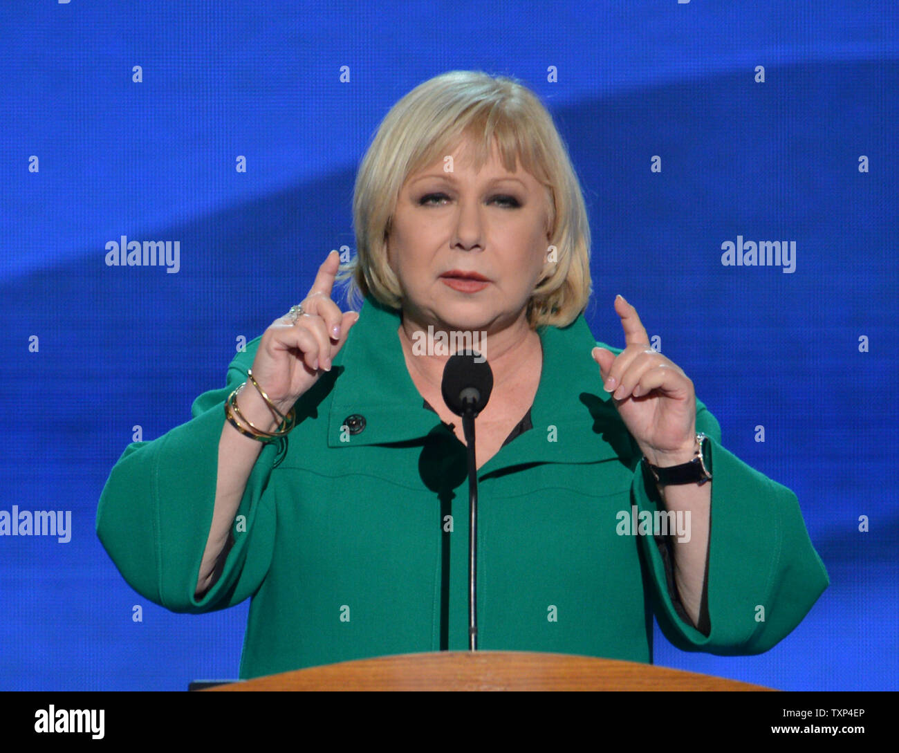 Cristina Saralegui, journalist, actress, and talk show host, speaks at