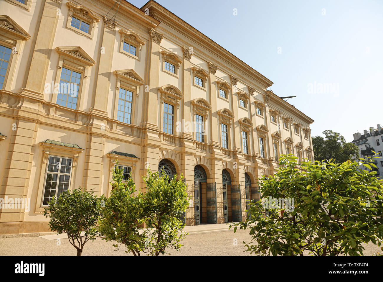 Front view of Palais Liechtenstein in Vienna Stock Photo