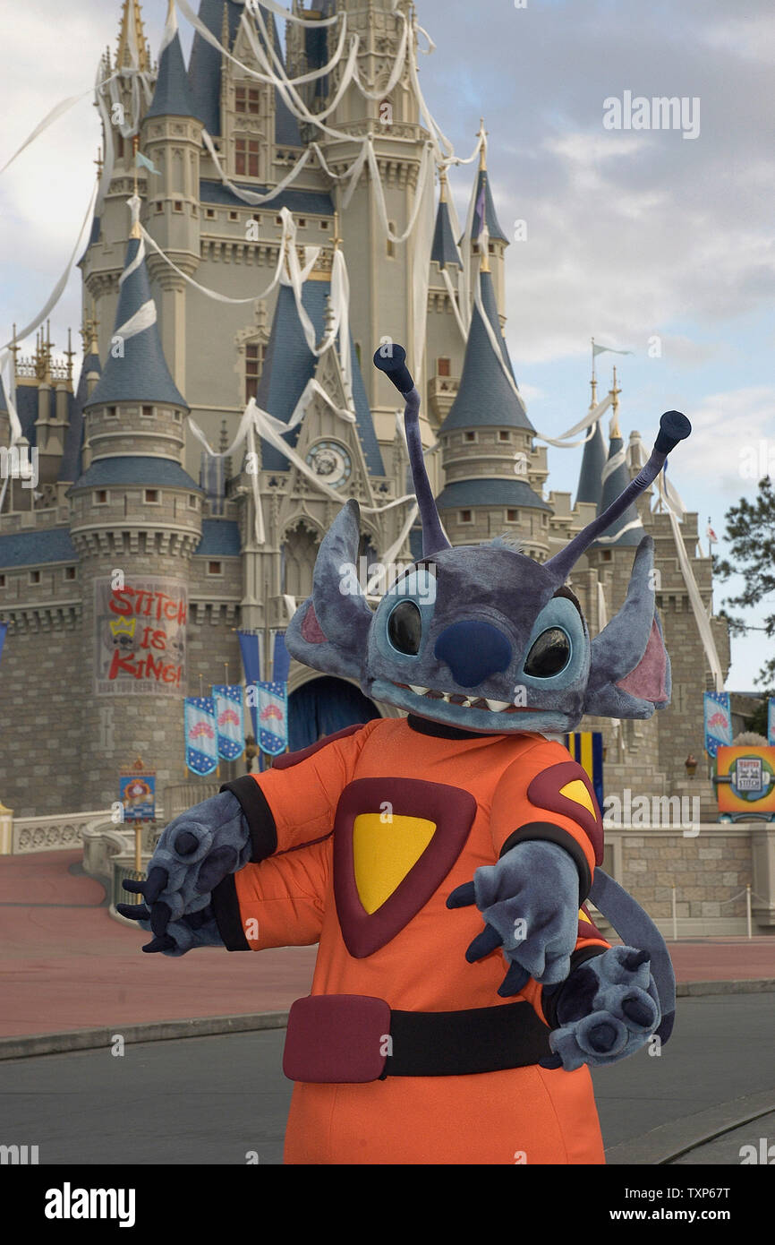 At Disney S Magic Kingdom Near Orlando Florida On Nov 16 04 The Mischievous Main Character Stitch Admires The Grafitti Stitch Is King Along With The Draping Of Toilet Tissue Directly Behind Him